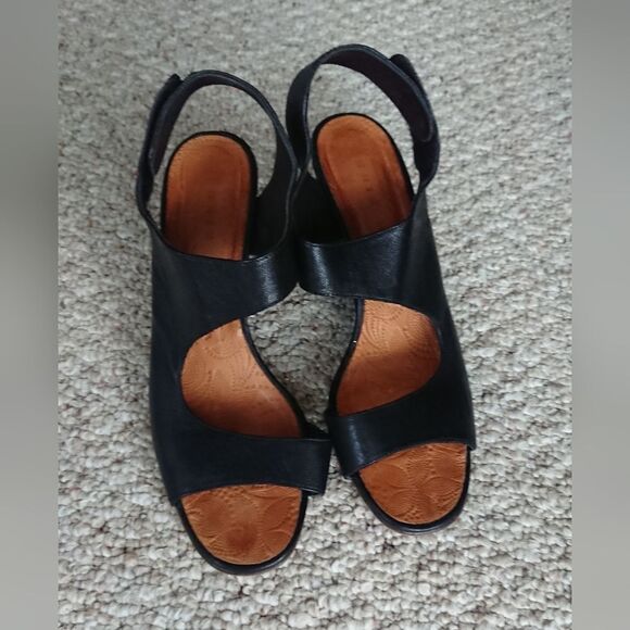 CHIE MIHARA Black Leather Ankle Strap Open Toe Sandals size 39.5 - Picture 4 of 12